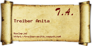 Treiber Anita névjegykártya